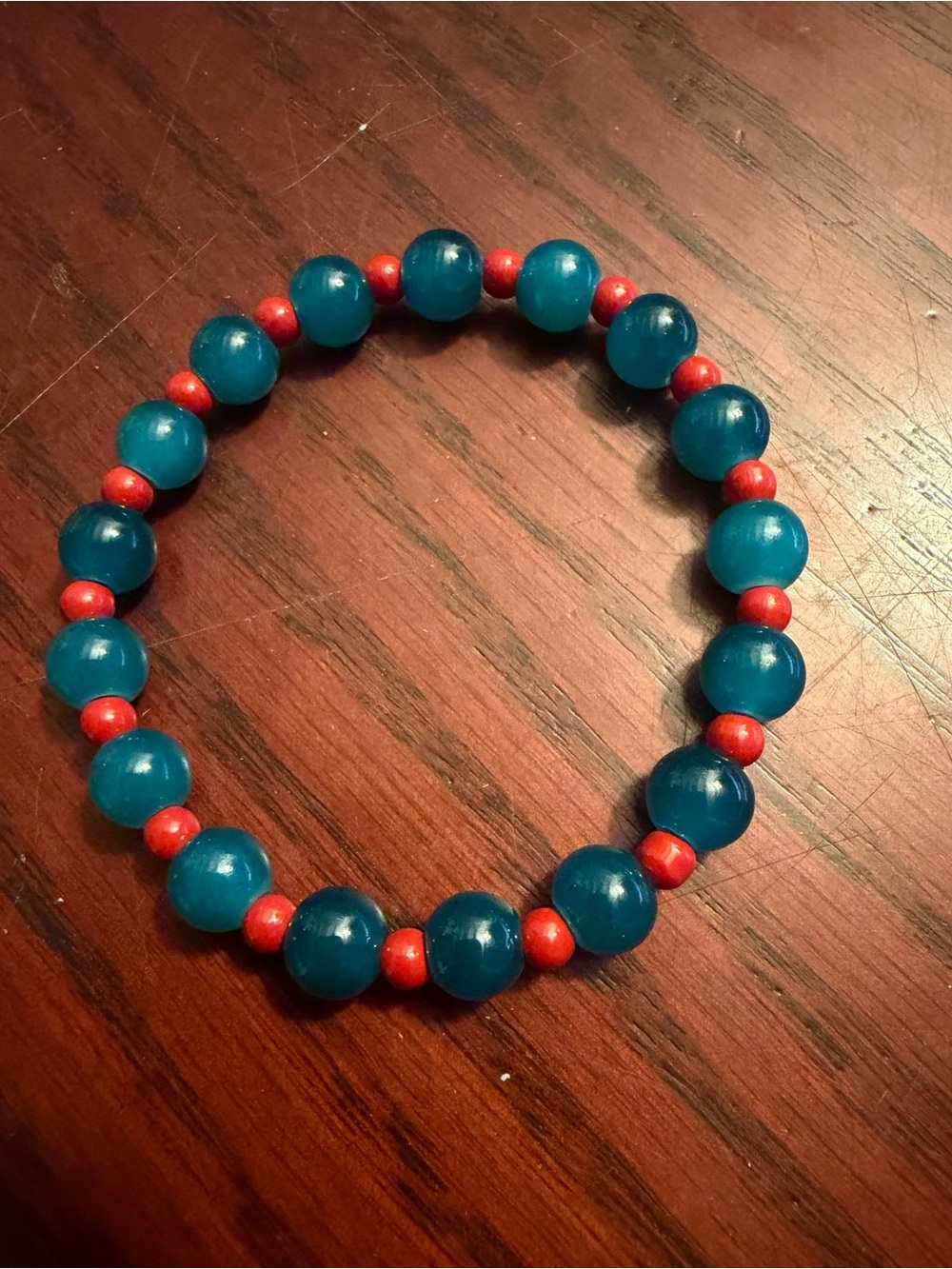 ✴️New✴️ Green Chalcedony w Red Cinnabar Bracelet (4/$20)